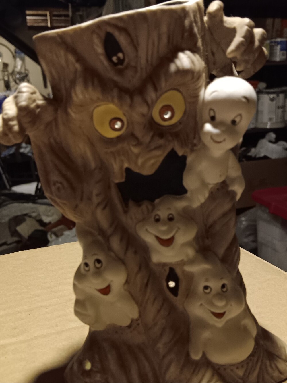 Vintage Casper Figurine And Tree Luminary